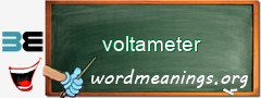 WordMeaning blackboard for voltameter